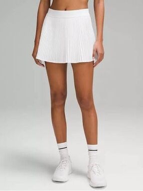 Varsity High-Rise Pleated Tennis Skirt
White 6